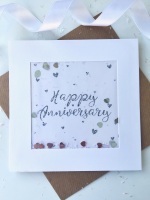 <!--084-->Silver Glitter - Happy Anniversary - Card
