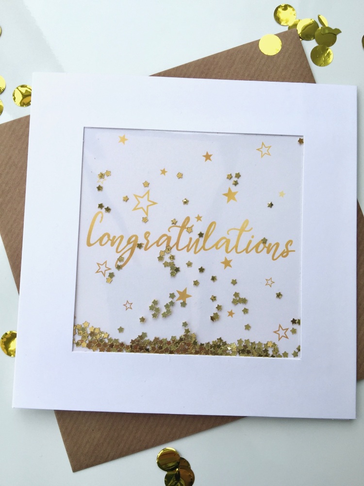 Gold Starry - Congratulations - Card
