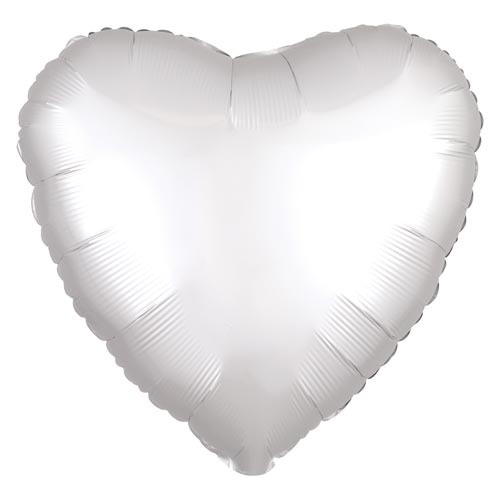 <!--046-->Satin White Heart Balloon