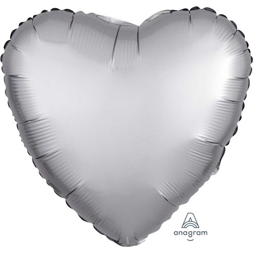 <!--047-->Satin Silver Heart Balloon