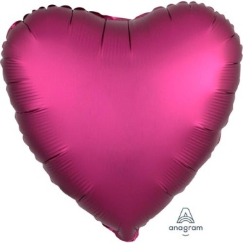 Satin Hot Pink Heart Balloon