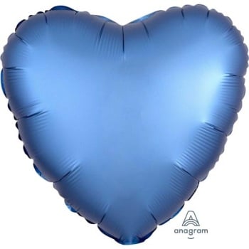 Satin Blue Heart Balloon