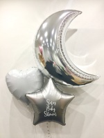 <!--020-->Personalised Silver Baby Shower Balloons