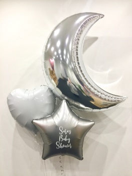 Personalised Silver Baby Shower Balloons