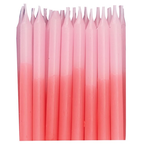 Pink ombre candles 