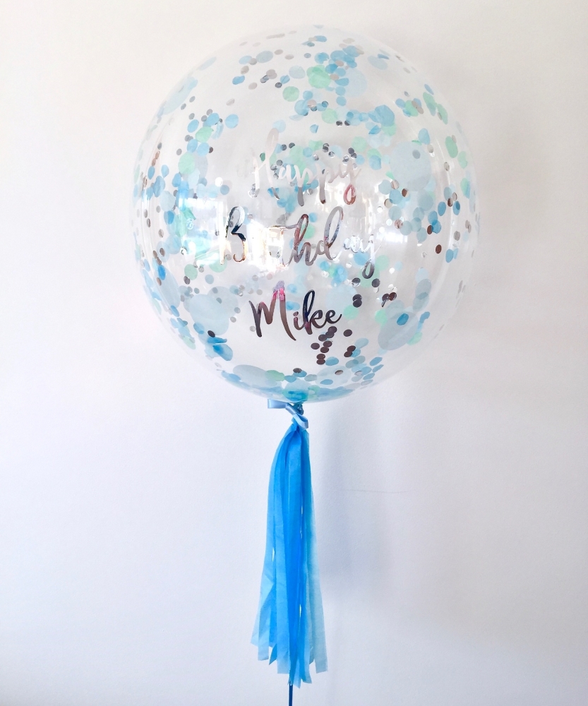 Confetti Bubble Balloon - Sea Spray