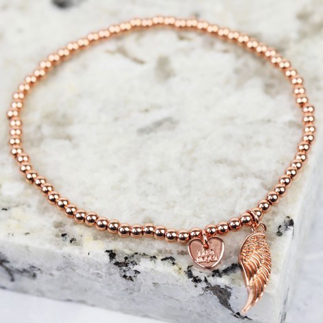 Rose gold angel wing bracelet | CeFfi