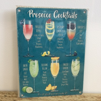 Prosecco Cocktails - Metal Sign