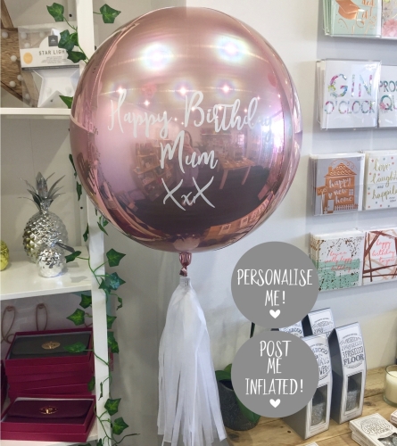 Personalised rose gold balloon | CeFfi
