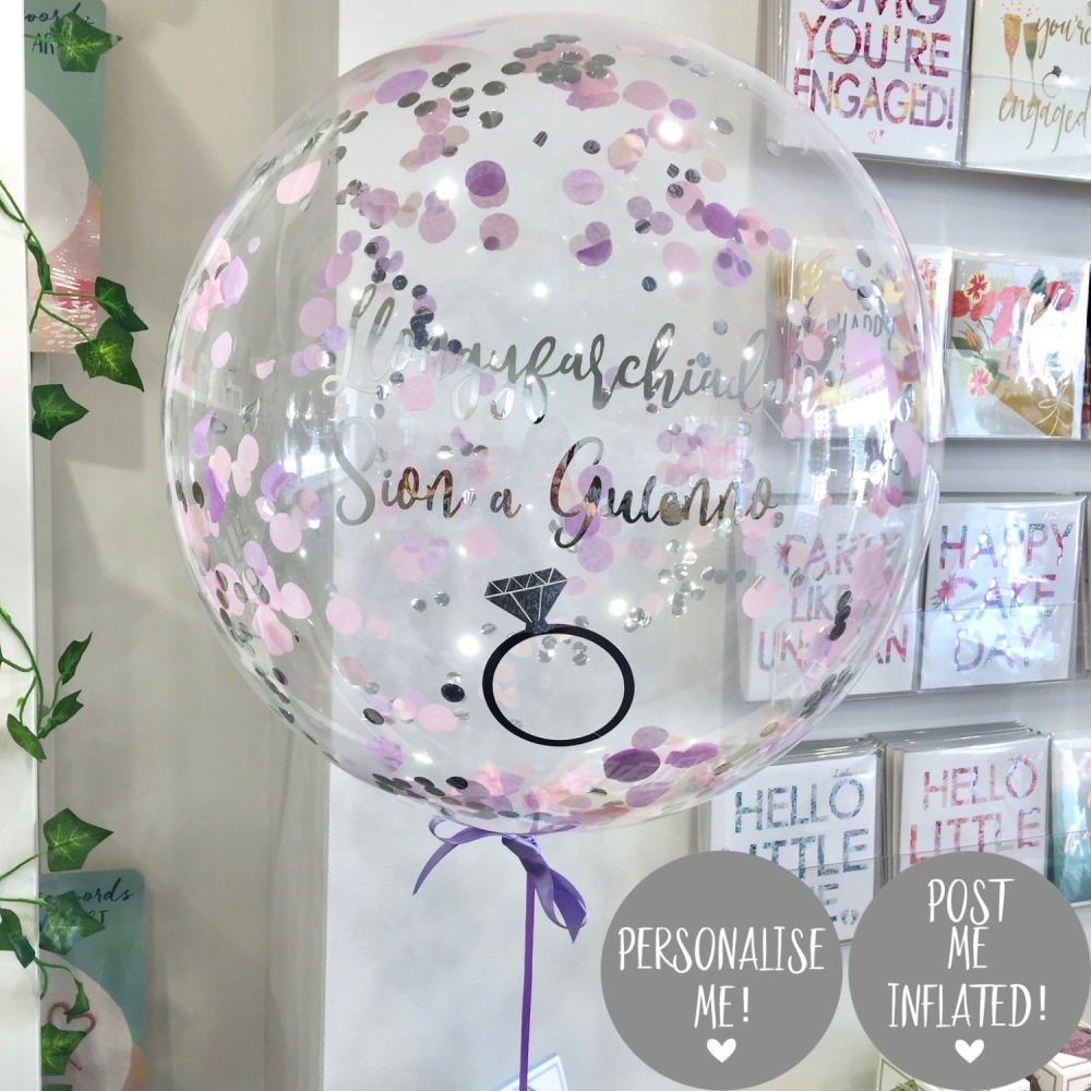 Confetti Bubble Balloon - Engagement/Wedding