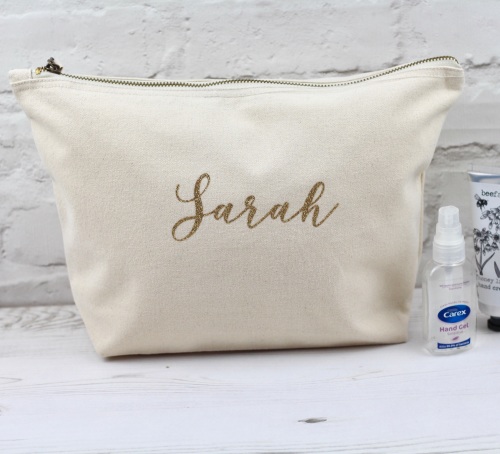 Personalised wash bag, personalised cotton bag, large personalised bag | Ce