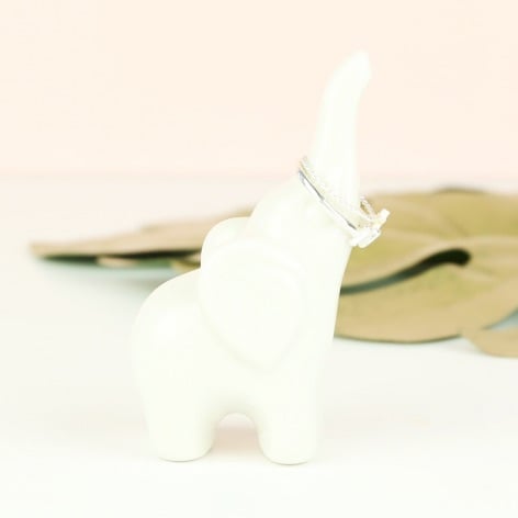 Elephant Ring Stand - White
