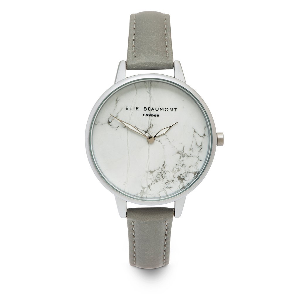 Grey and marble leather watch | CeFfi