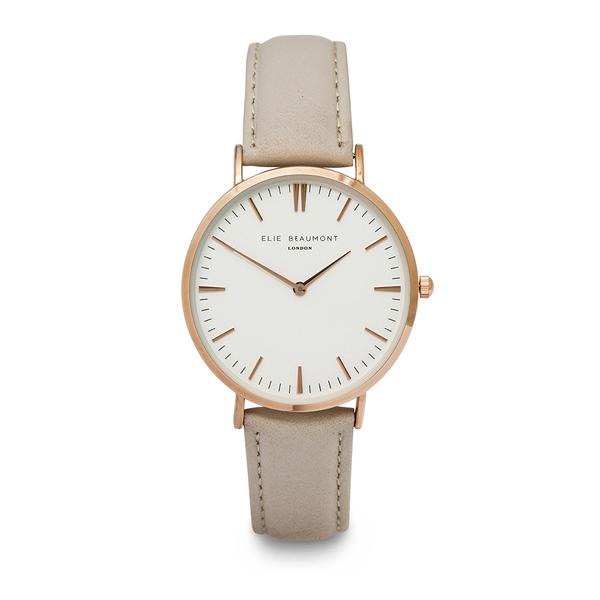 Grey and rose gold watch | CeFfi