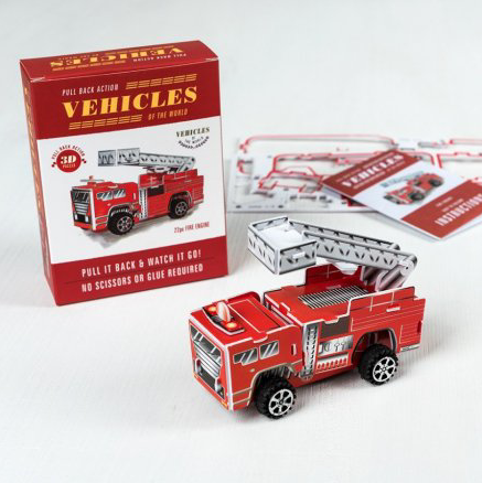 Pull back fire engine diy toy | CeFfi