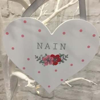 Welsh Heart Decoration - Nain