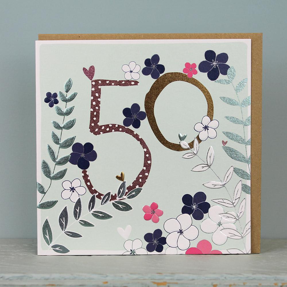 Floral Foil - 50 - Card