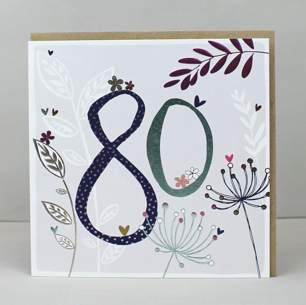 80th birthday card, 80 card, cerdyn penblwydd 80