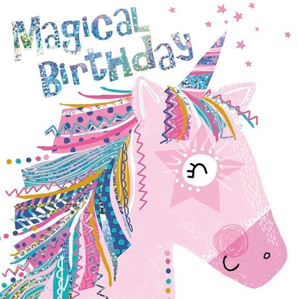 Magical Birthday Unicorn - Card