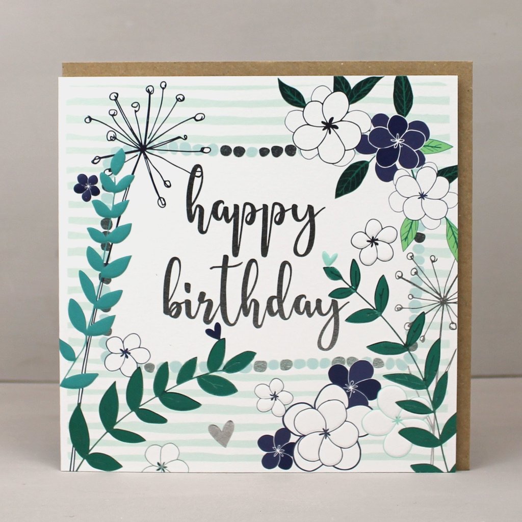 Leaf design birthday card, happy birthday leaf card design, birthday cards 