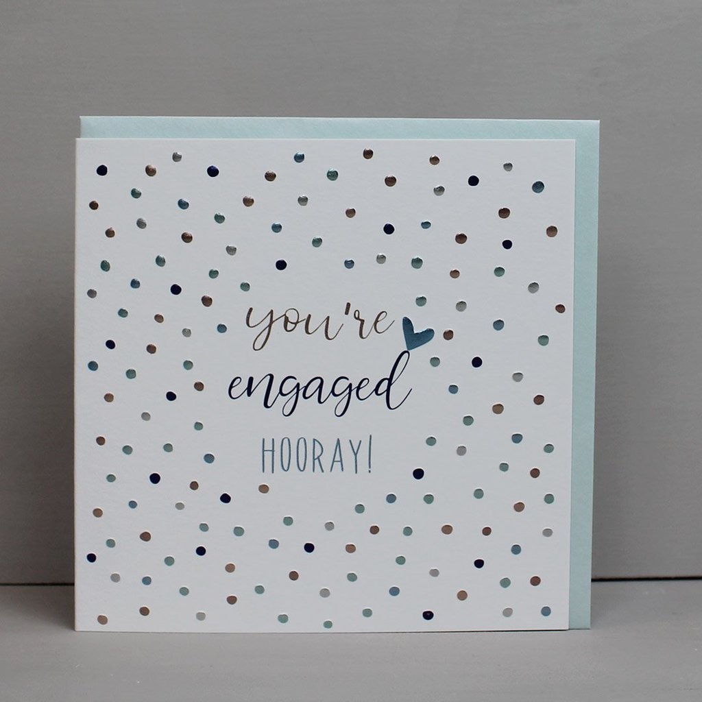 You're engaged card, just engaged card, modern engagement card