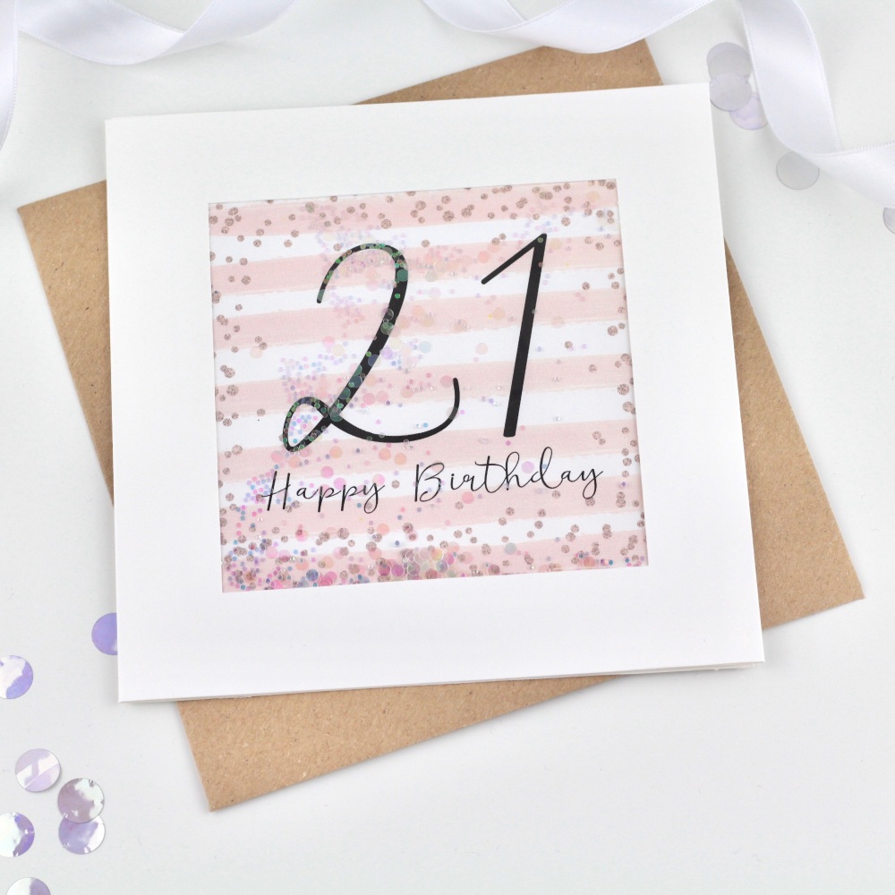 Rose gold and pink 21st card, rose gold 21st card, 21st card rose gold, con
