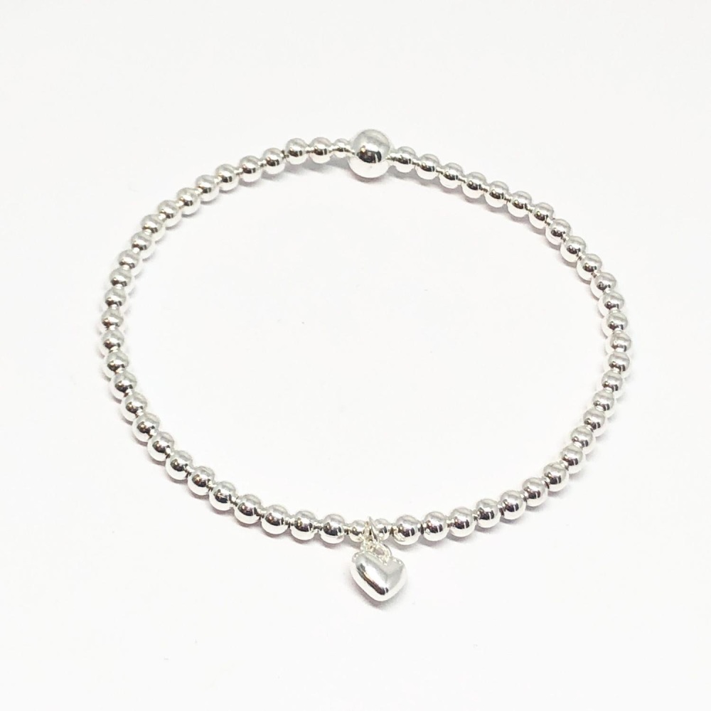 Mini Heart Bracelet - Silver