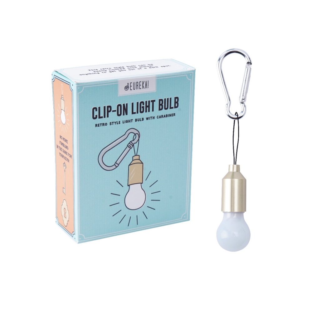 Light bulb keyring, quirky gift idea, stocking filer keyring
