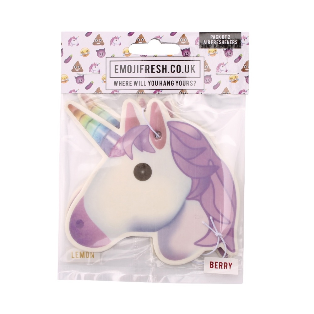 Unicorn emoji air freshener, unicorn emoji gift, unicorn gift ideas