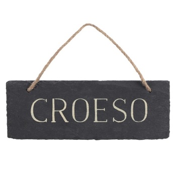 Croeso - Slate Decoration