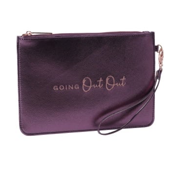 Going Out Out - Purple Pouch Bag