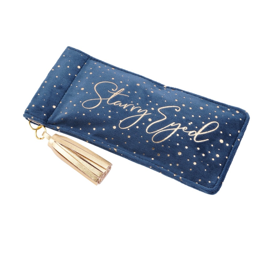 Starry eyed glasses case, navy glasses case, pretty glasses case, willow an