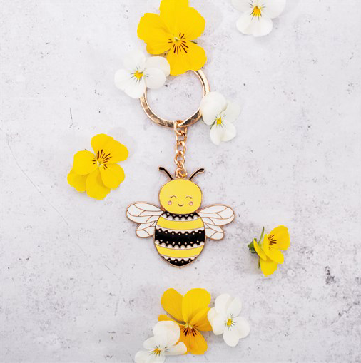Bee keyring, bee gift ideas, bee lover gifts, bee accessories