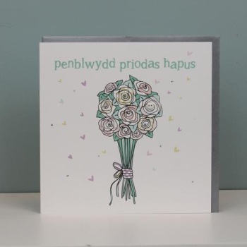 Penblwydd Priodas Hapus - Card