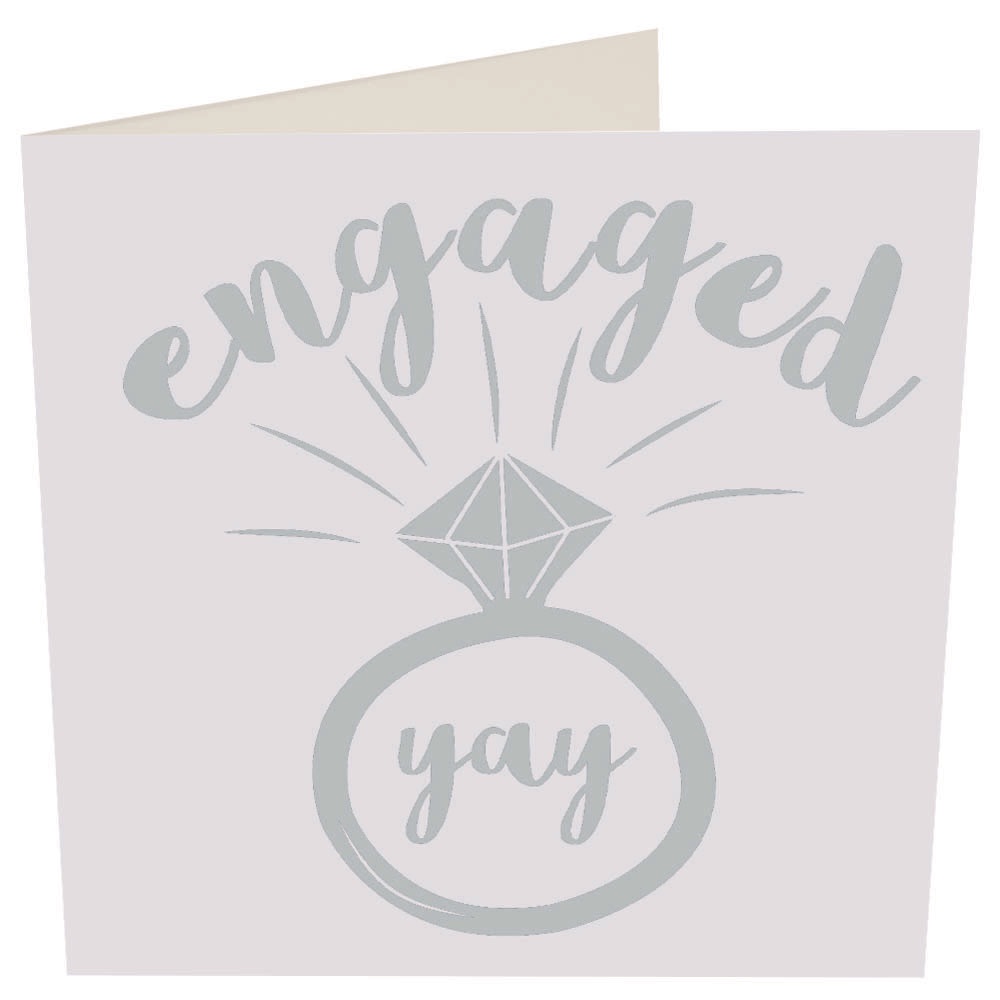 Engagement card, engaged yay card, Modern cards | CeFfi