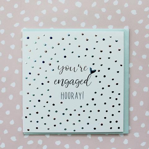 You're engaged hooray card, engaged card, Modern cards | CeFfi