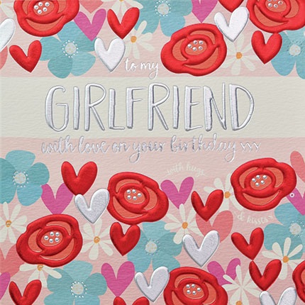 girlfriend birthday card, birthday card for girlfriend, girlfriend happy bi