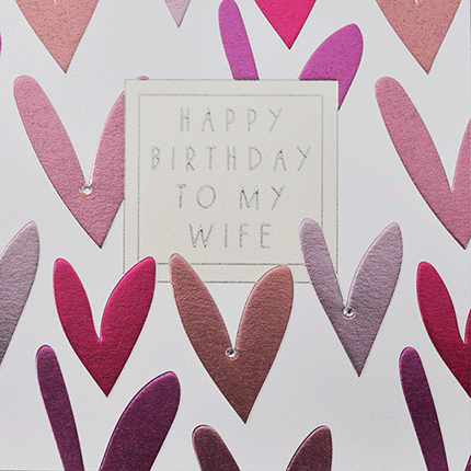 wife birthday card, birthday card for wife, wife happy birthday card | CeFf