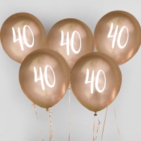 <!--001--> 40 Latex Balloons - 5 - Various Colours