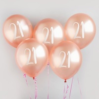 <!--001--> 21 Latex Balloons - 5 - Various Colours