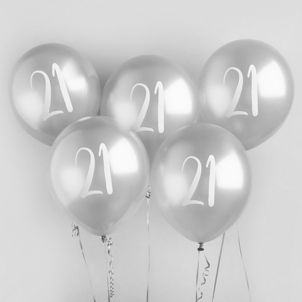  21 Latex Balloons - 5 - Various Colours