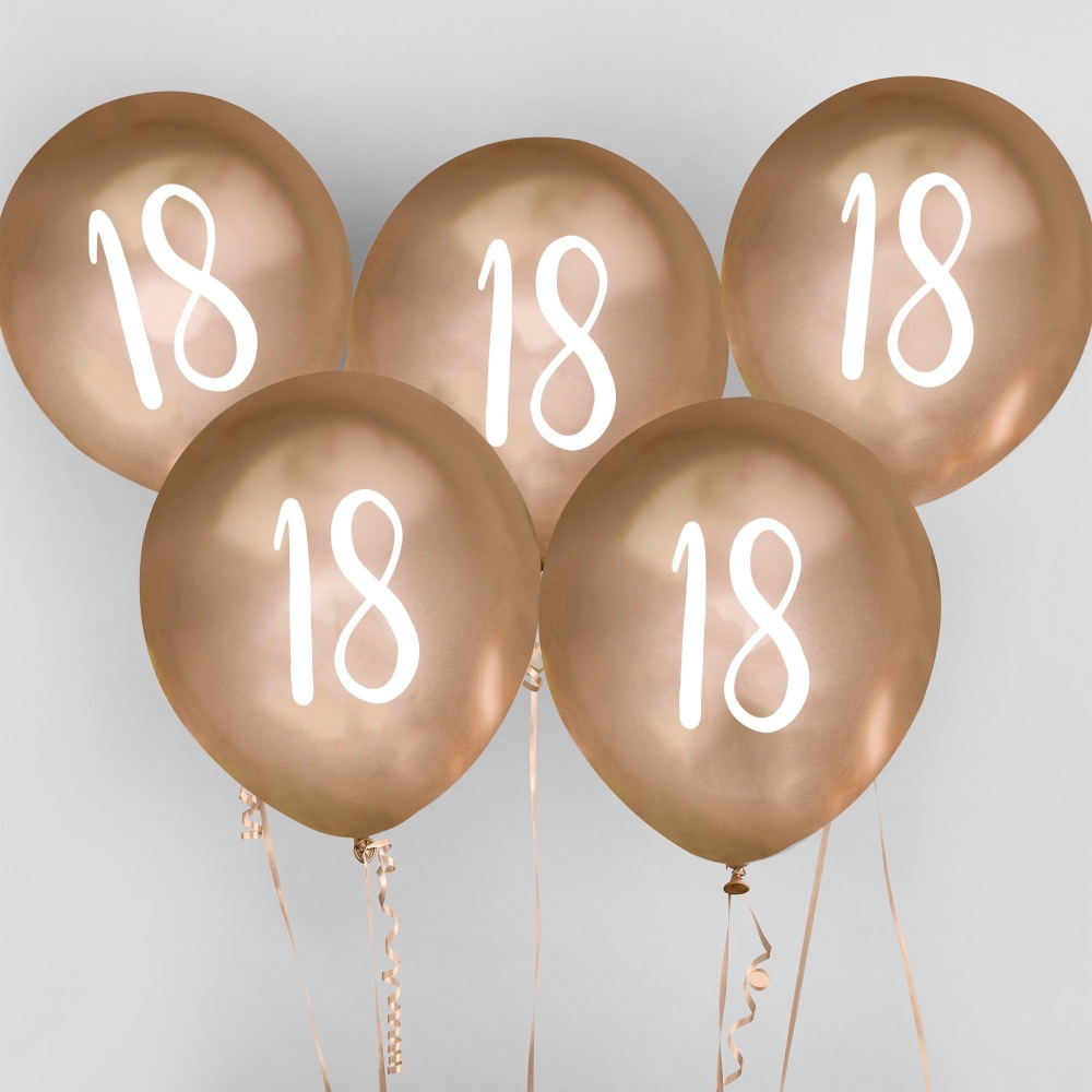  18 Latex Balloons - 5 - Various Colours