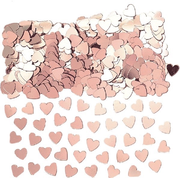 Rose Gold Heart - Confetti