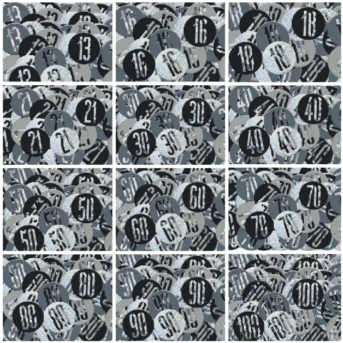 Black & Silver - Confetti - Various Choice