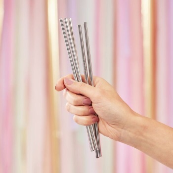 Stainless Steel Straws - Silver