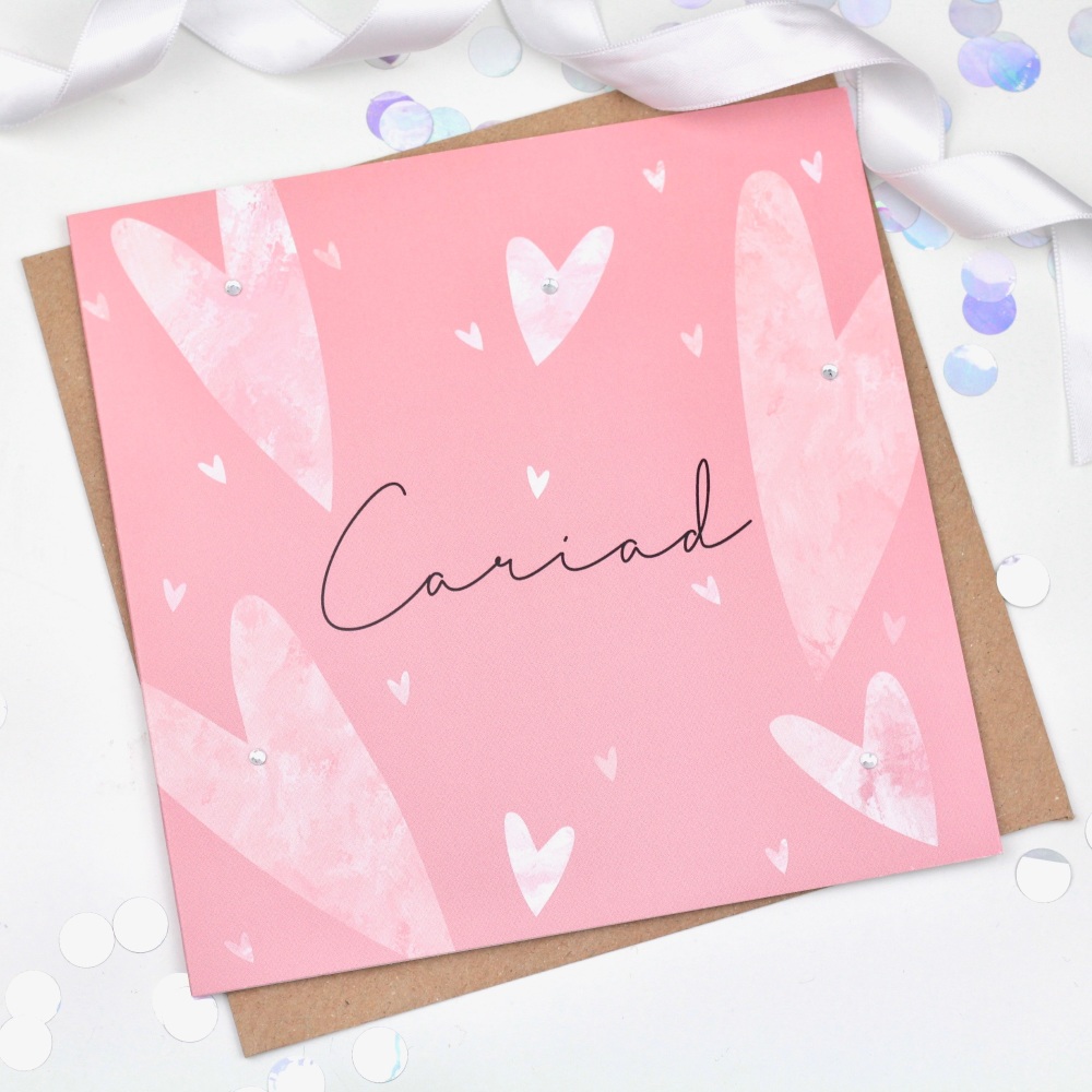 Cerdyn Cariad Calonnog - Welsh Love Card
