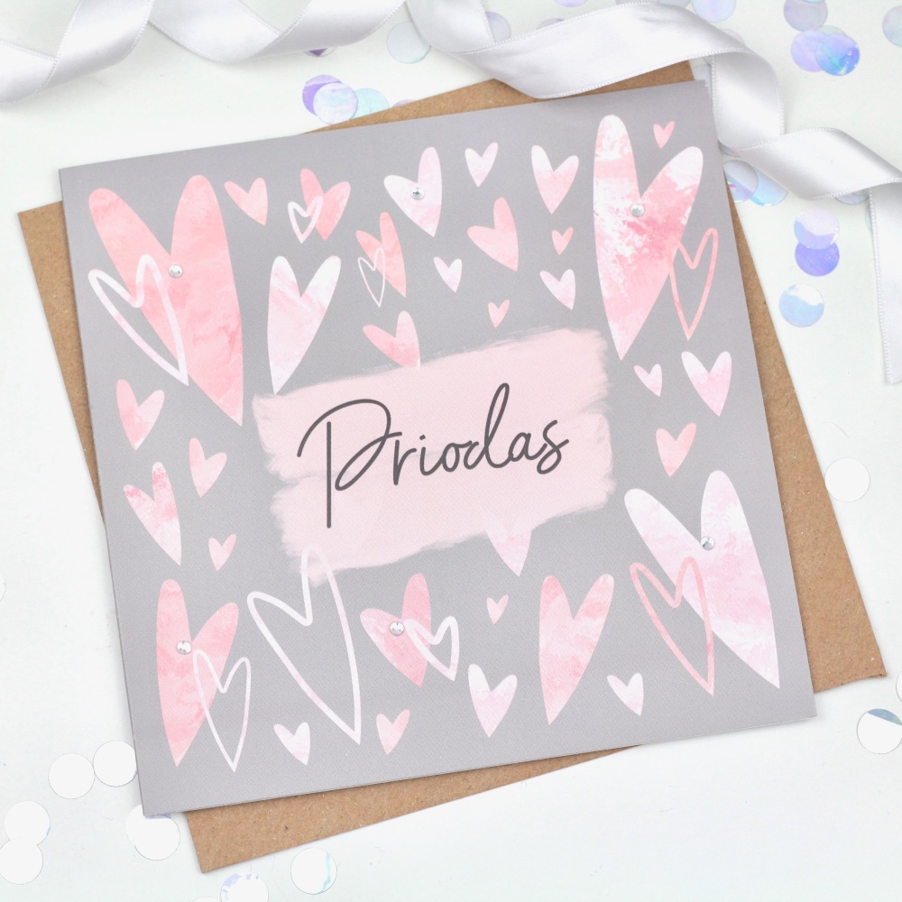 Heart - Priodas - Card