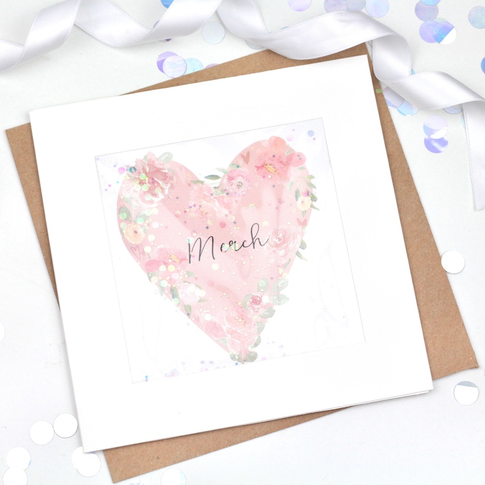 Floral Heart  - Merch - Confetti Card