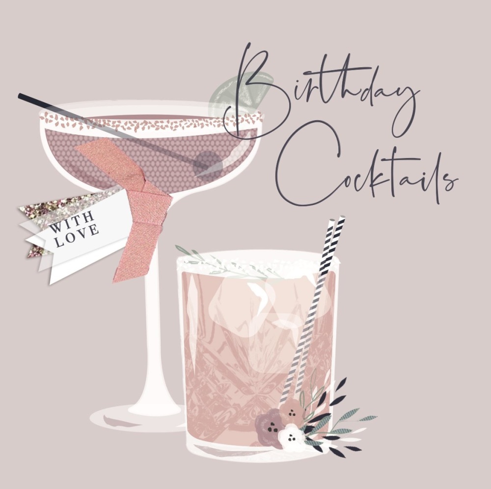 Birthday Cocktails - Card