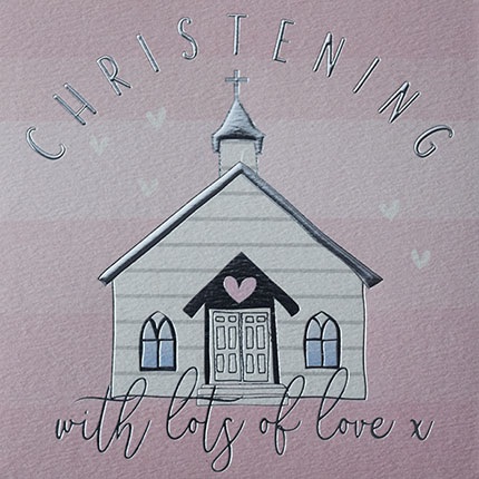 Christening card, girl christening card, christening card for a girl